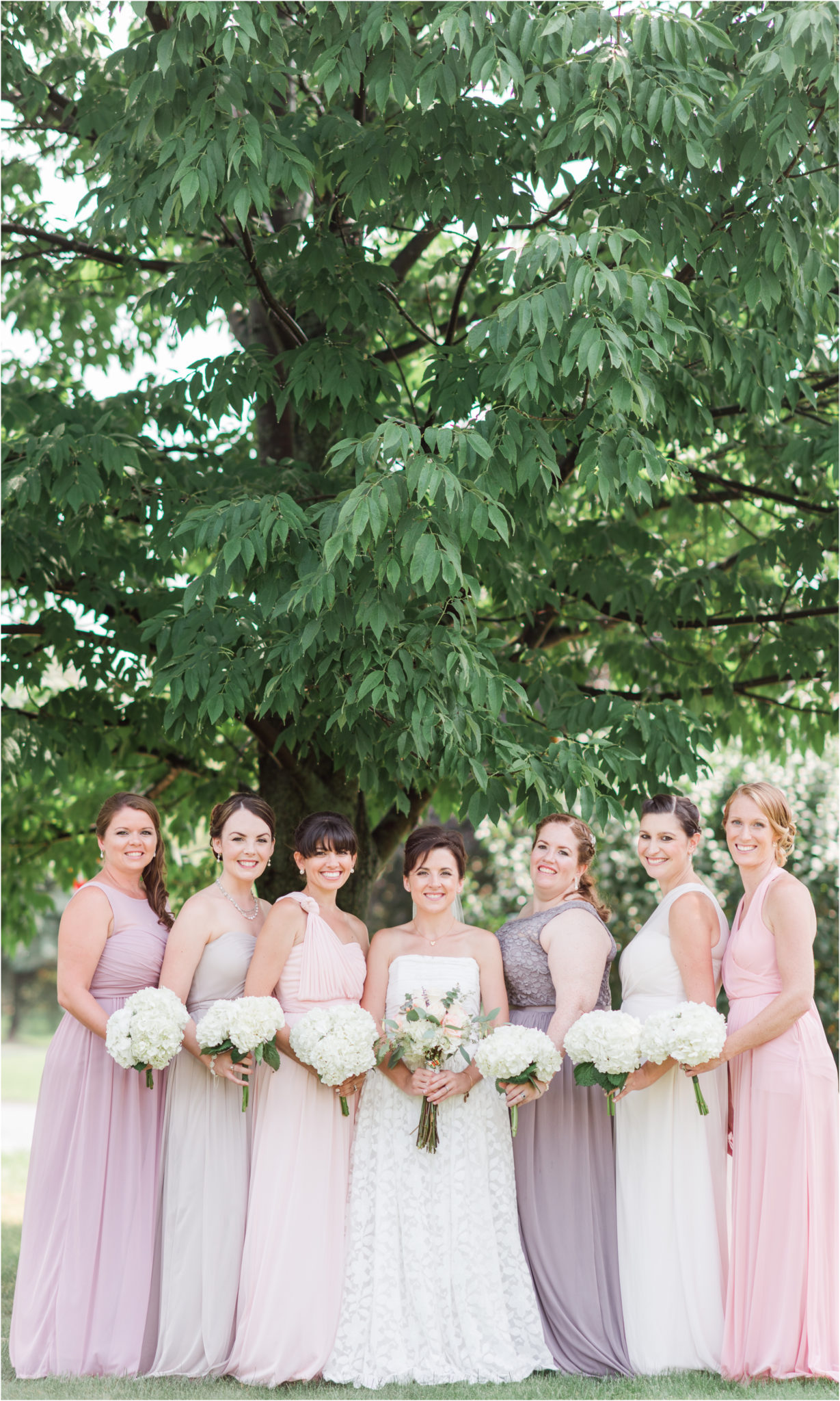 Syracuse NY Wedding Pastel Bridesmaid dresses