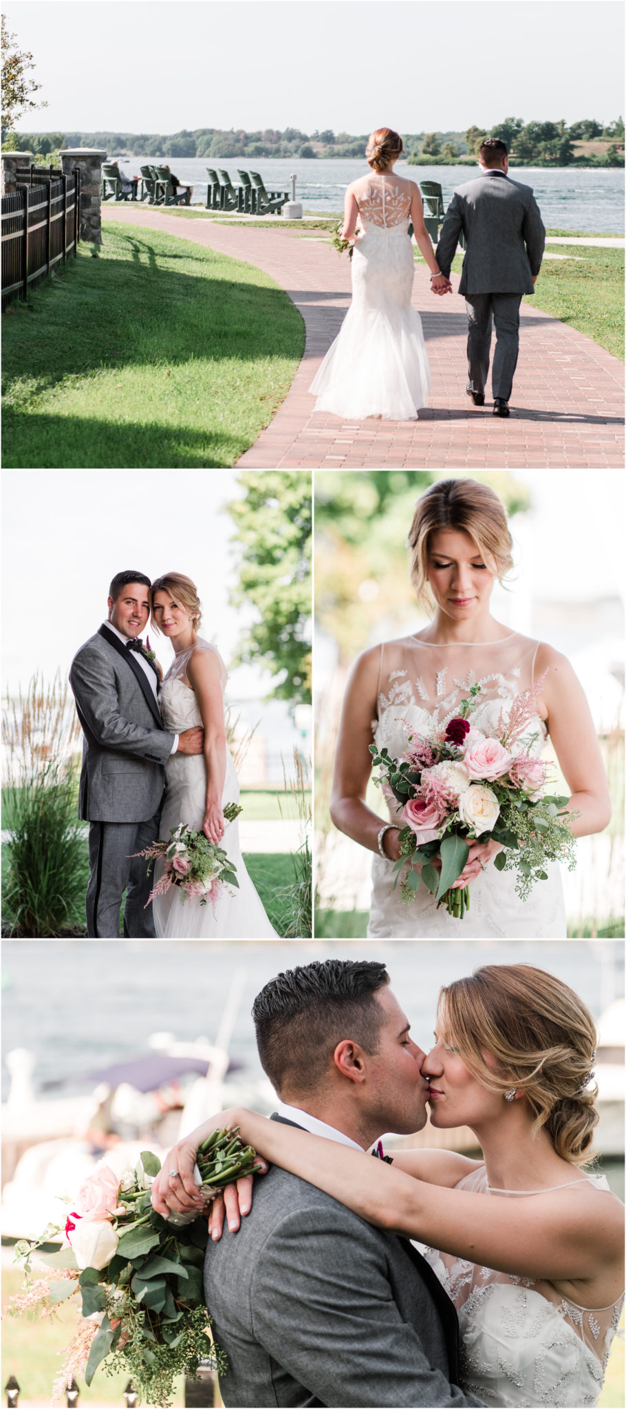 1000 Islands Harbor Hotel Wedding in Clayton, New York Bride & Groom Photos