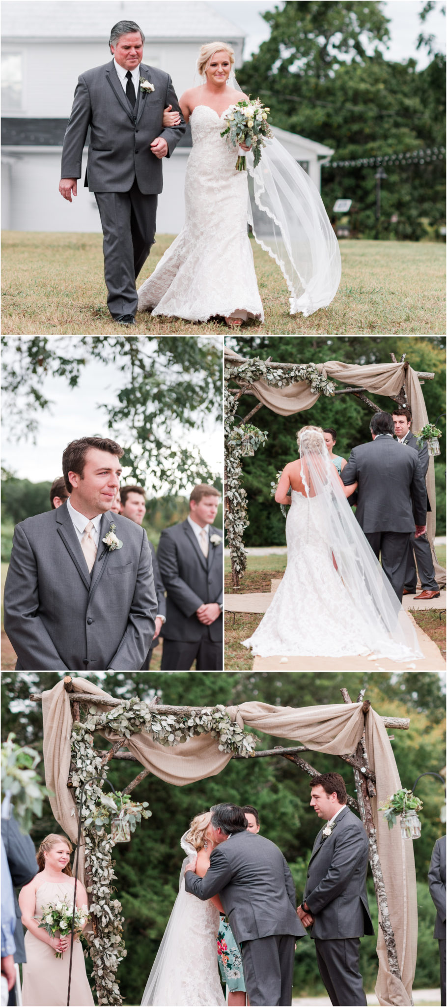 An Ellery Farms Wedding in Woodruff South Carolina outdoor wedding ceremony