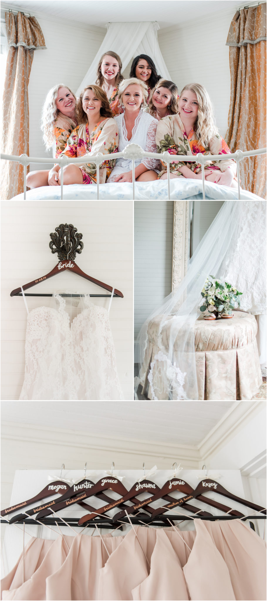 An Ellery Farms Wedding in Woodruff South Carolina floral bridesmaid robes