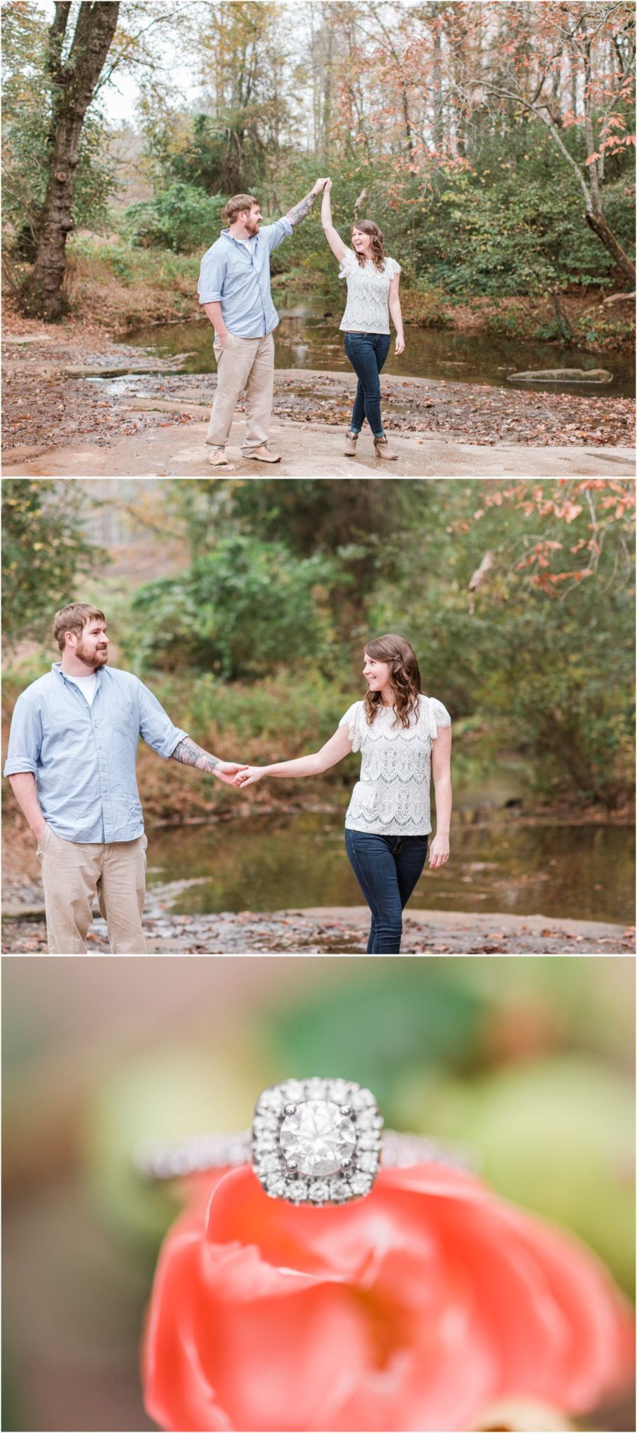 A Fall Campbell's Covered Bridge Engagement Session in Landrum South Carolina