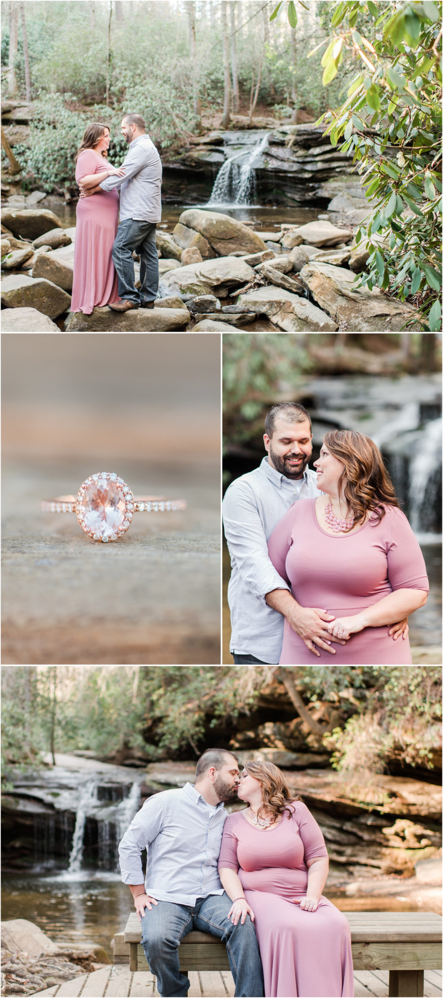 Waterfall Engagement Session at Table Rock State Park