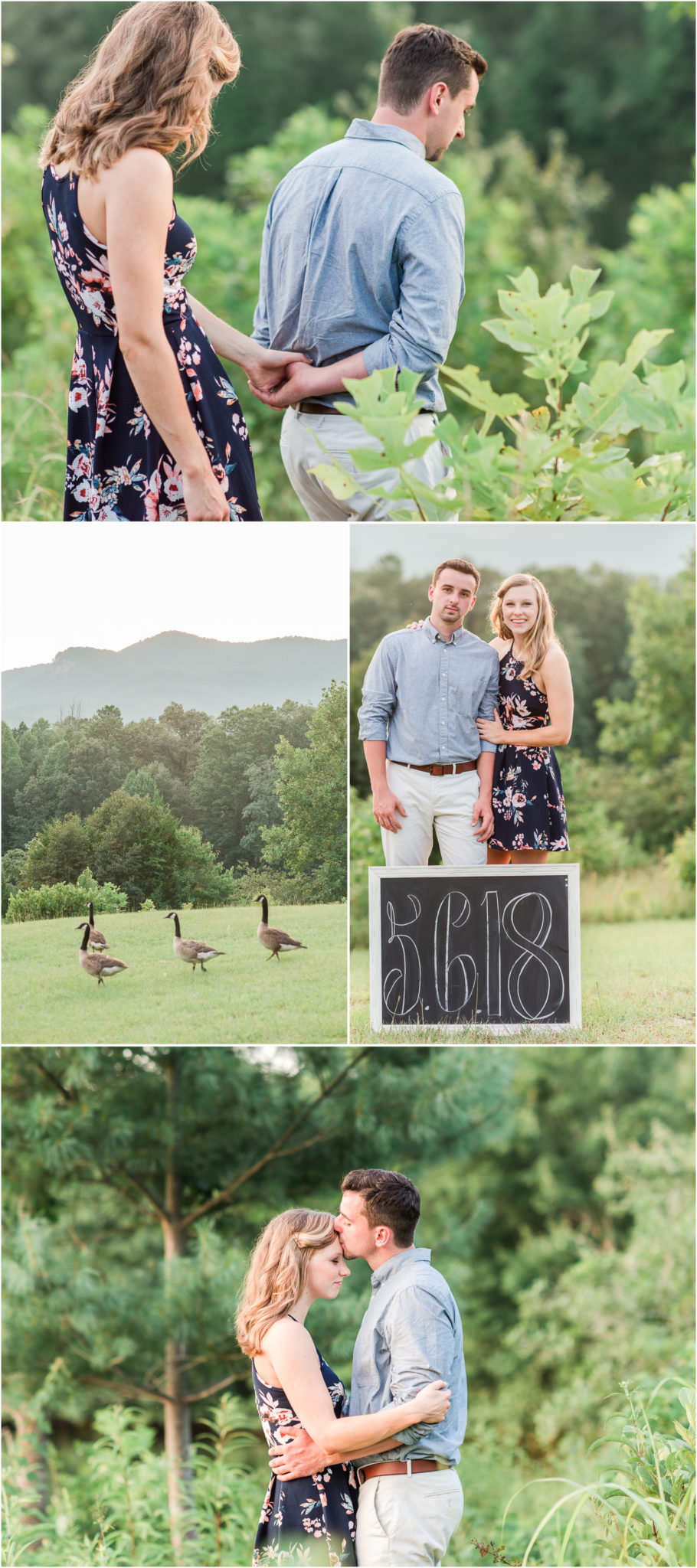 Sunset Mountain Engagement at Table Rock State Park