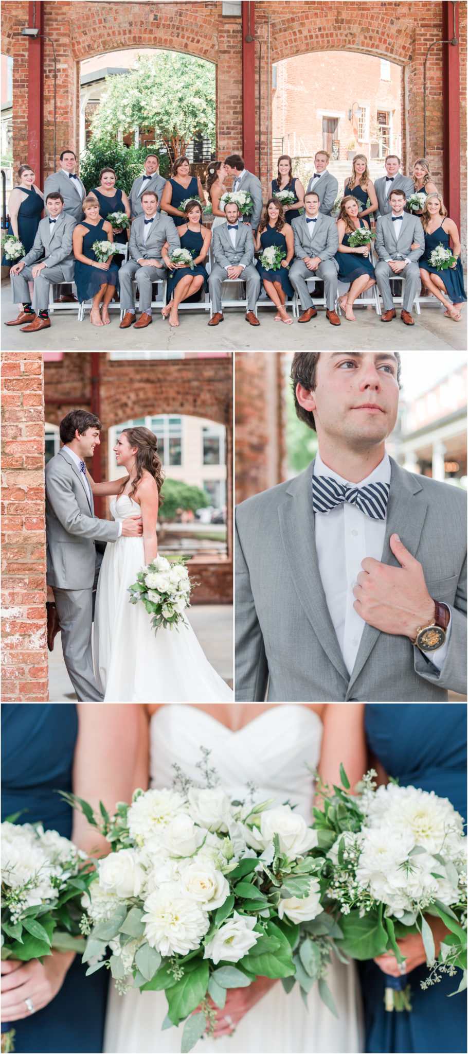 Downtown Greenville Bride and Groom Wedding Photos