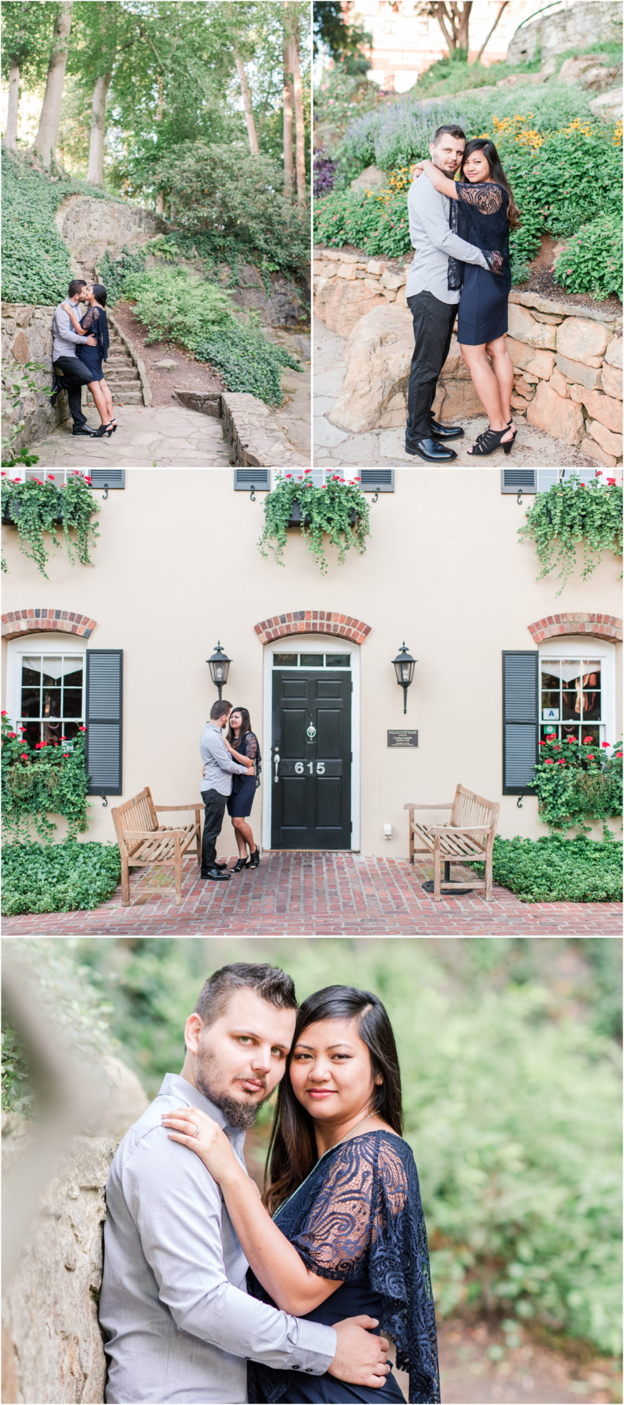 Sunrise engagement in downtown Greenville