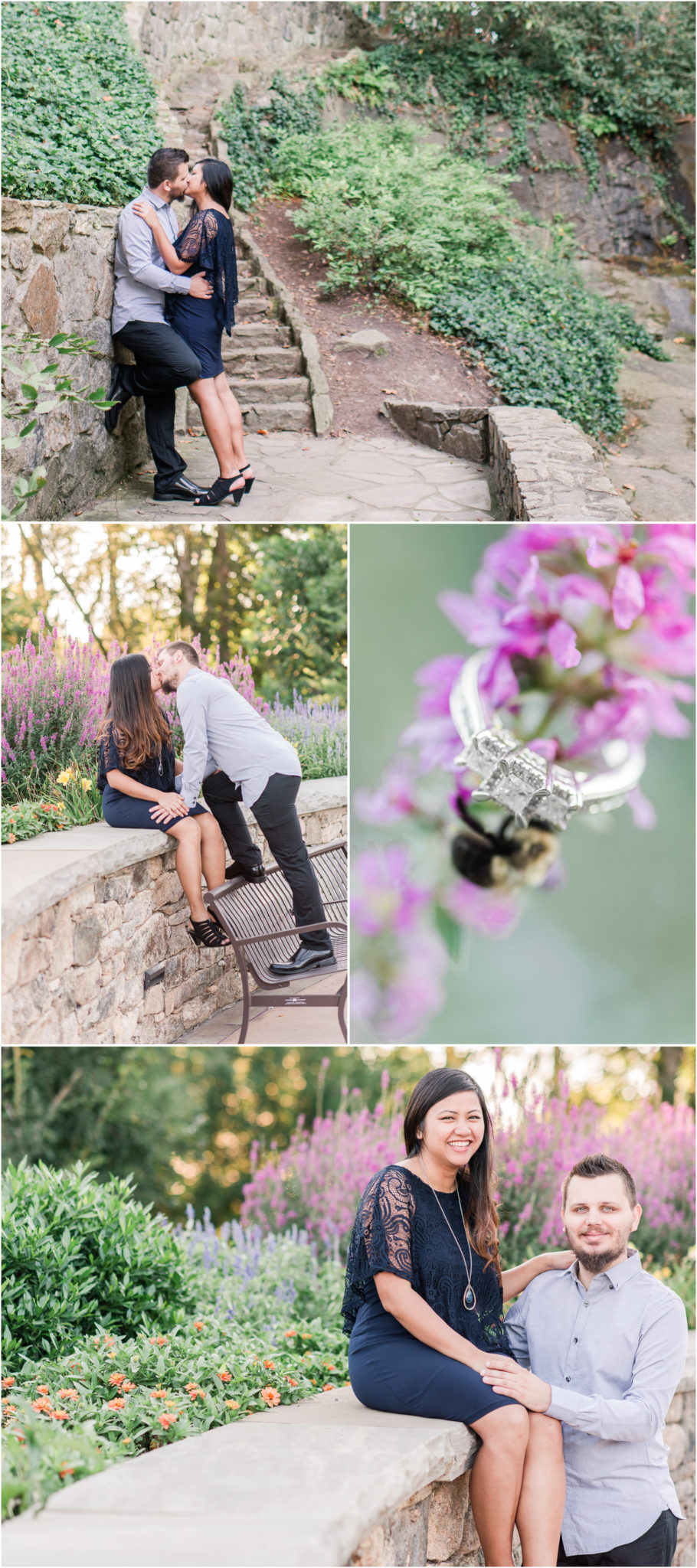Sunrise engagement in downtown Greenville