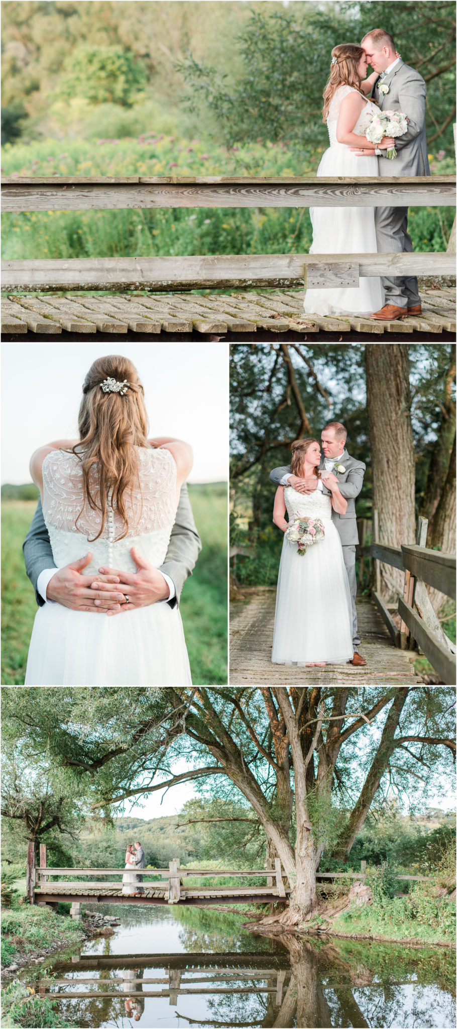 Rustic Backyard Wedding Bride and Groom Sunset Photos