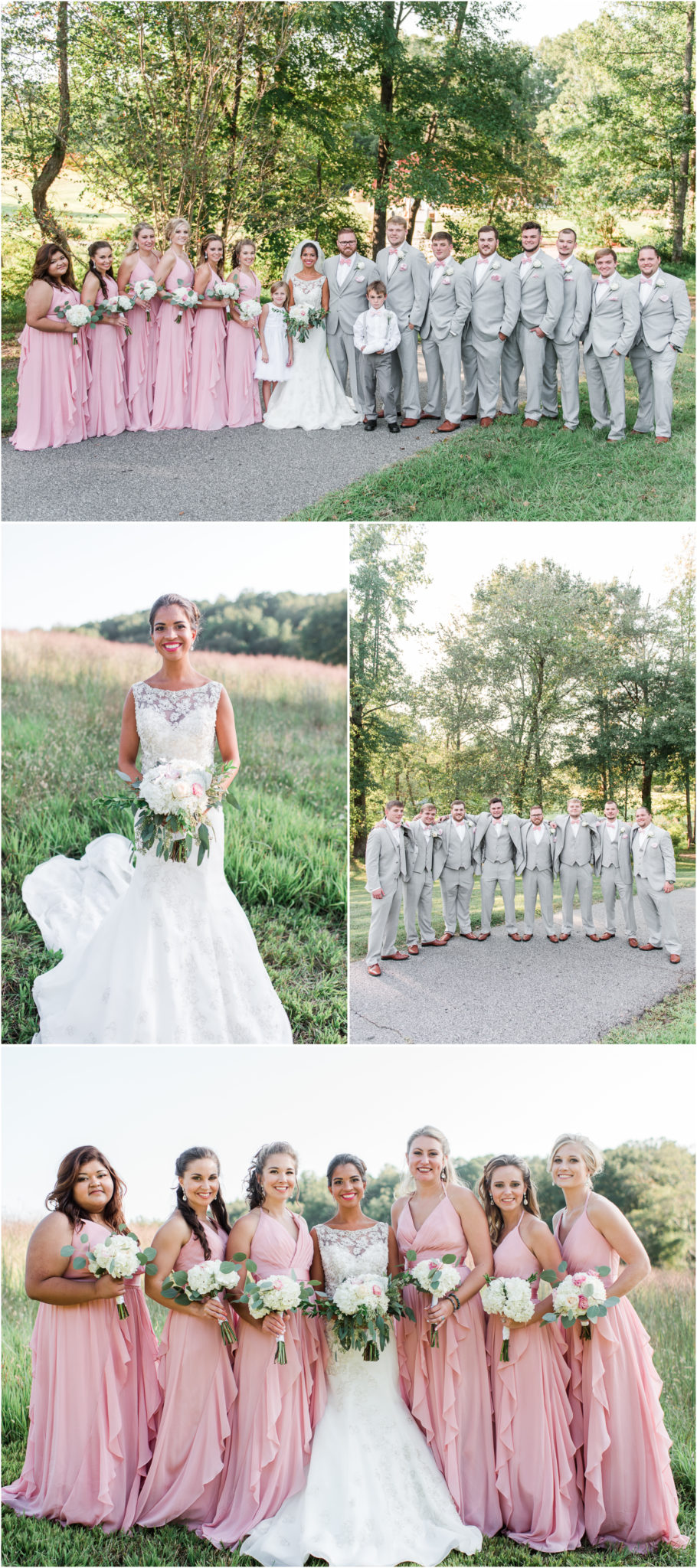 A Summer Hampton Road Farms Wedding Bridal Party Photos