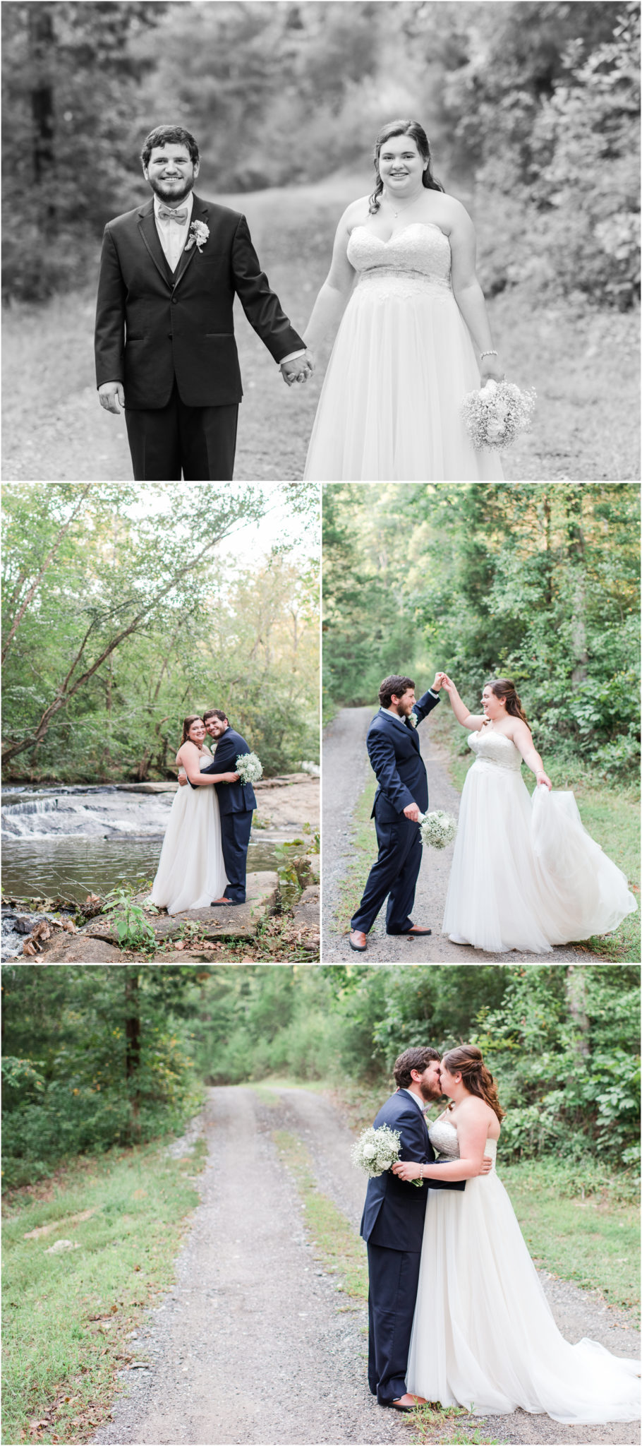 A Summer Wedding at the Barn at Greene Acres in Anderson SC Bride and Groom Pictures