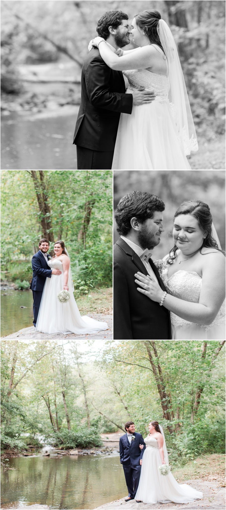 A Summer Wedding at the Barn at Greene Acres in Anderson SC Bride and Groom Photos