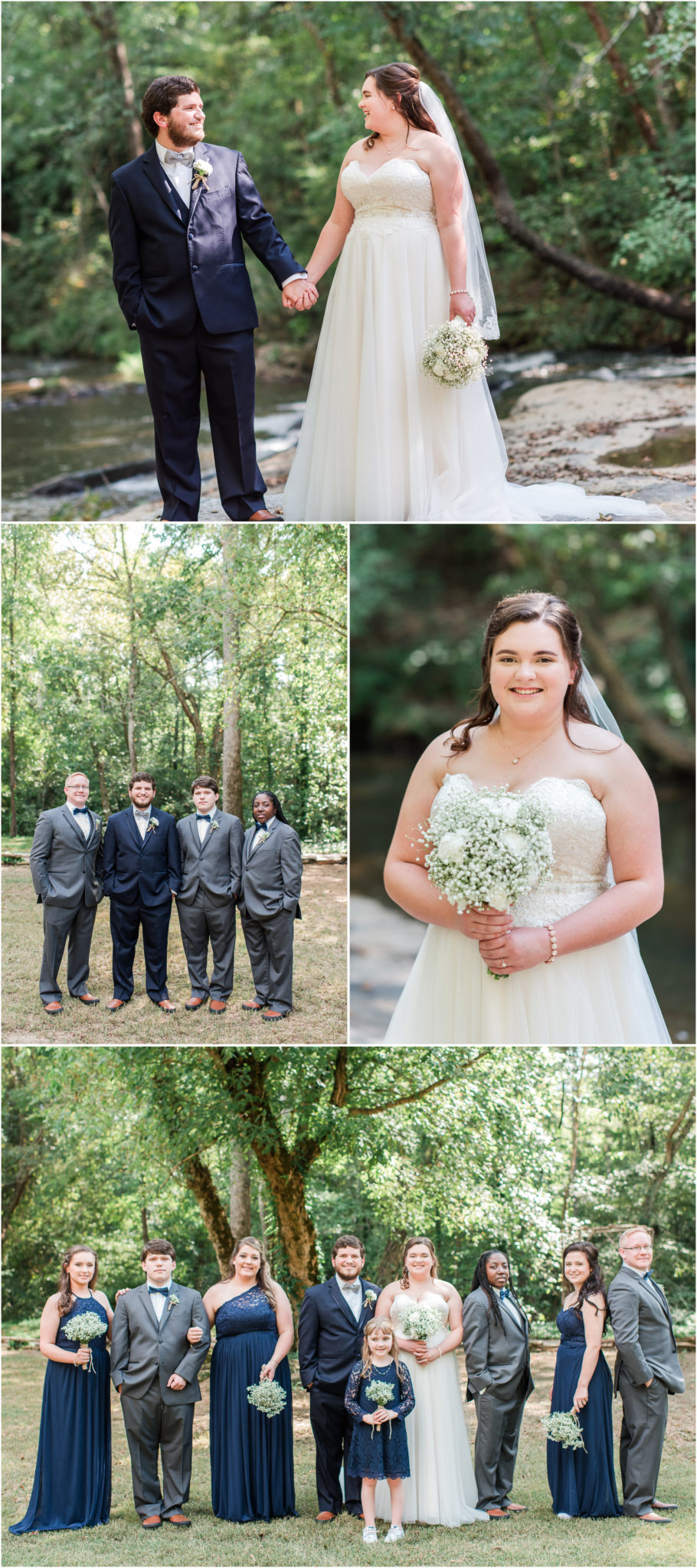 A Summer Wedding at the Barn at Greene Acres in Anderson SC Bride and Groom Photos