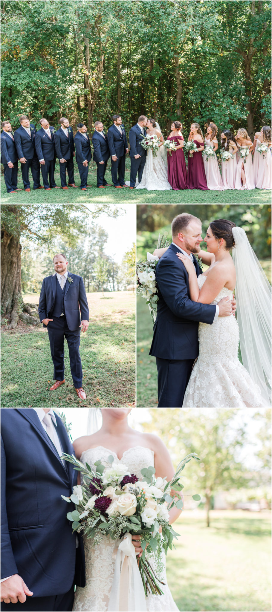 A Fall Vineyard Wedding at Cityscape Winery in Pelter, SC Bridal Party Photos