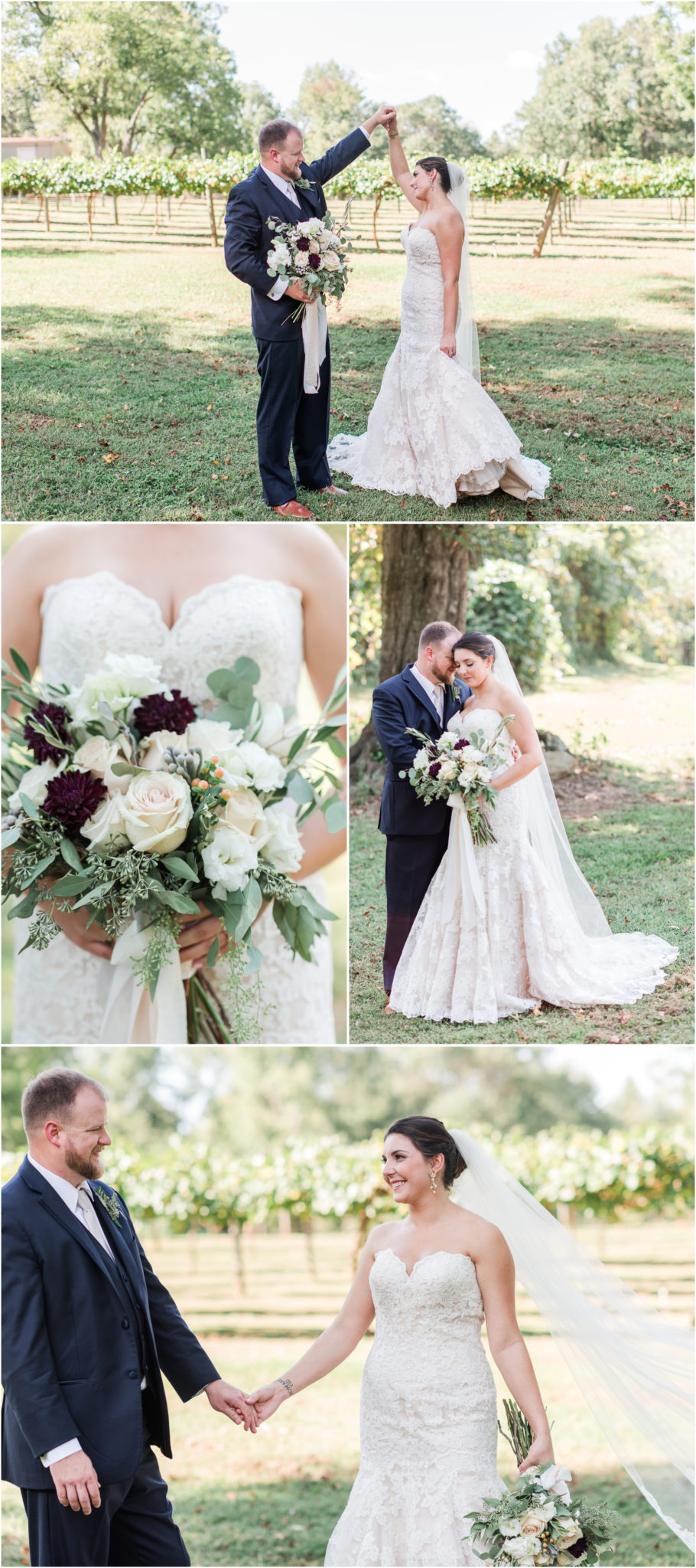 A Vineyard Wedding at Cityscape Winery in Pelter, SC Bride & Groom Photos