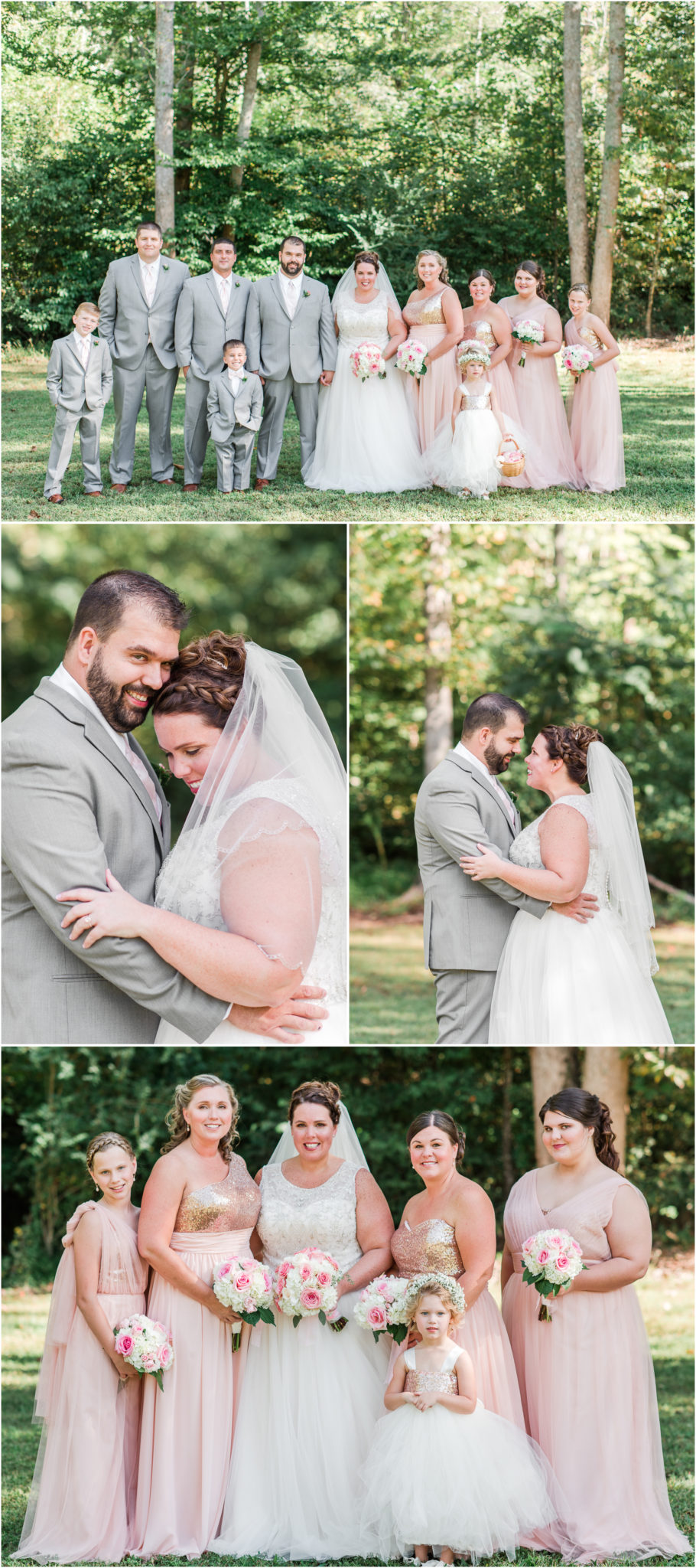 A blush colored Fall Hollow at Paris Mountain wedding in Greenville, SC