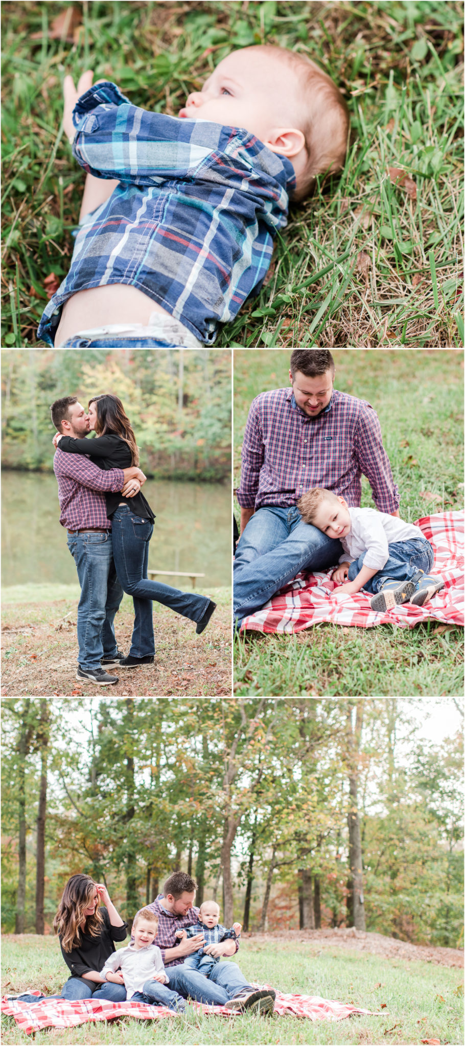 Family of Four Family Session in Travelers Rest South Carolina