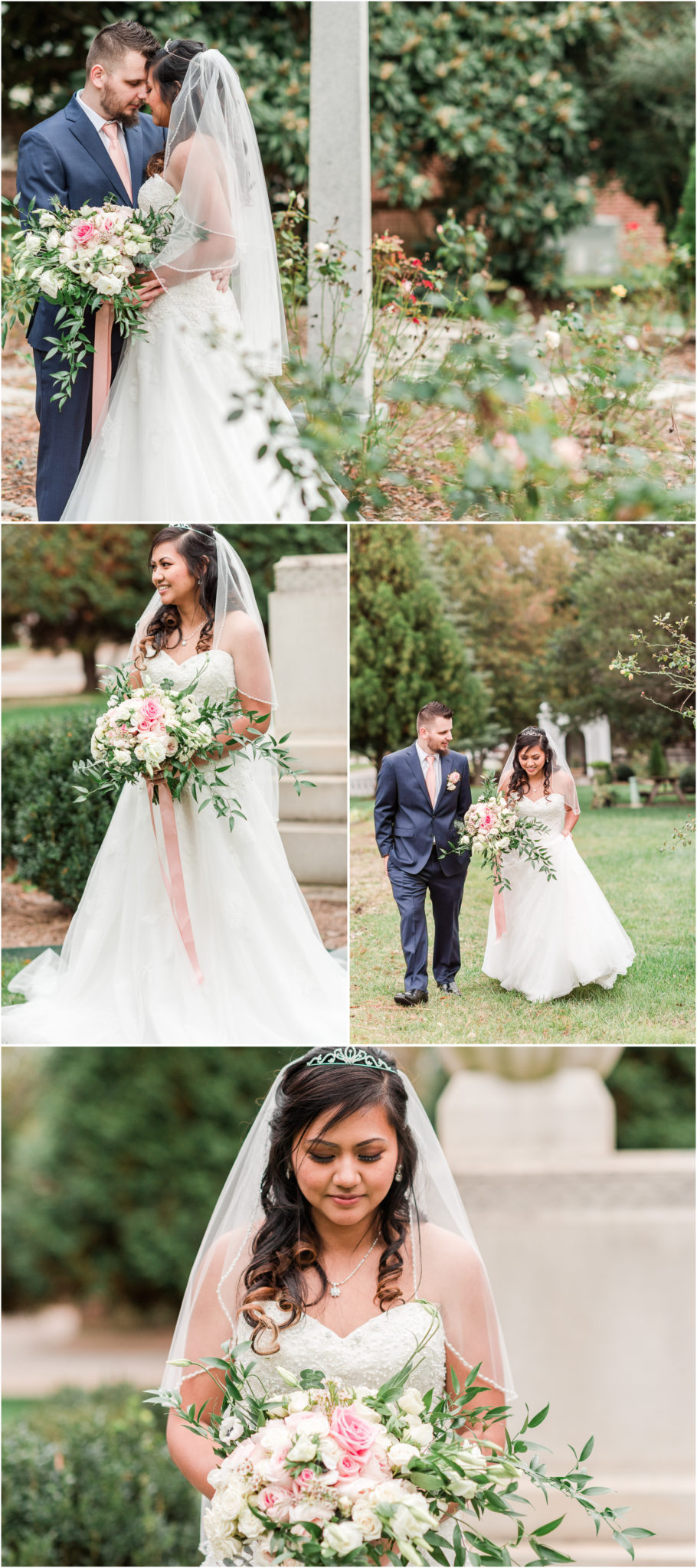 An Elegant Blush Wedding in Greenwood, SC Bride & Groom Photos