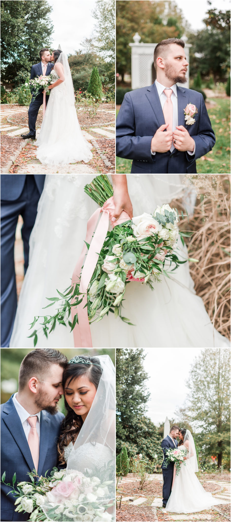 An Elegant Blush Wedding in Greenwood, SC Bride & Groom Photos