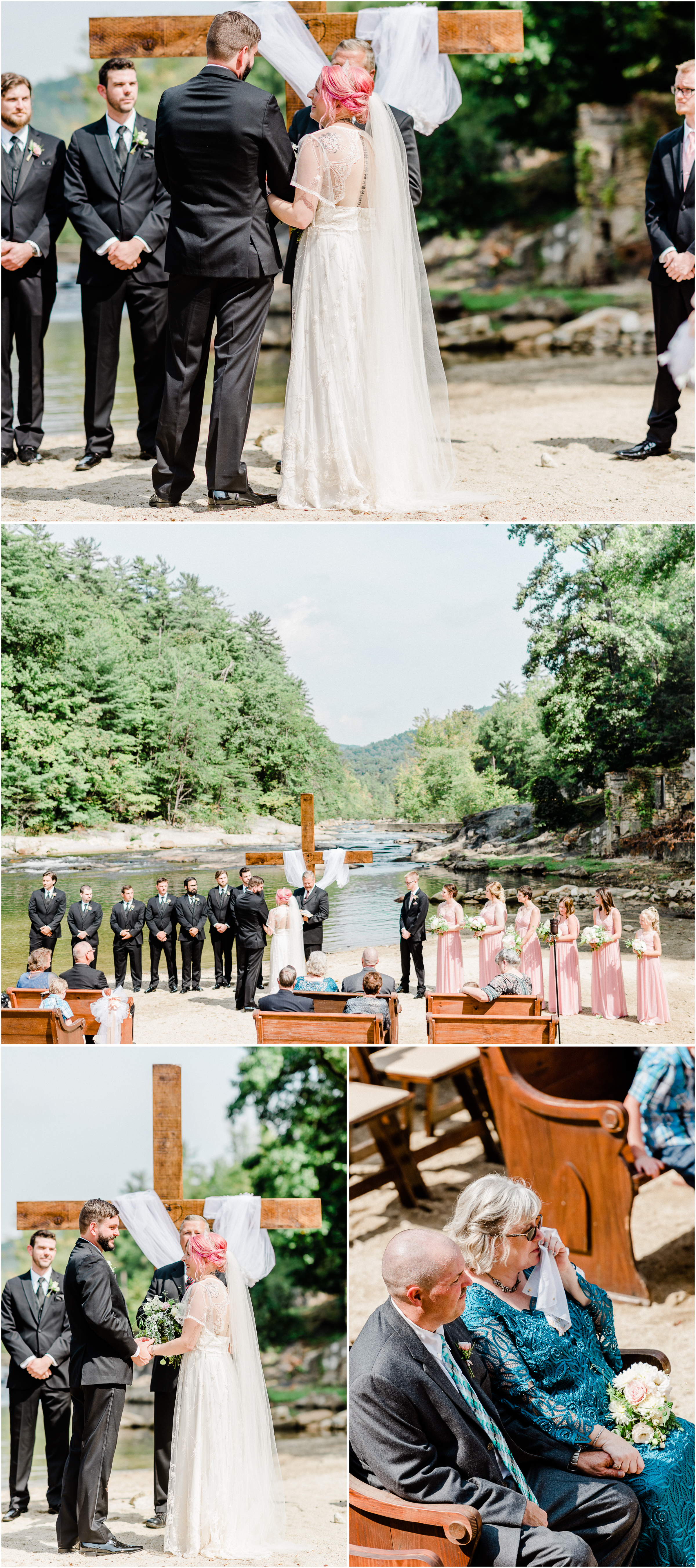 Brown Mountain Beach Resort Wedding in Lenoir, North Carolina Ceremony Photos