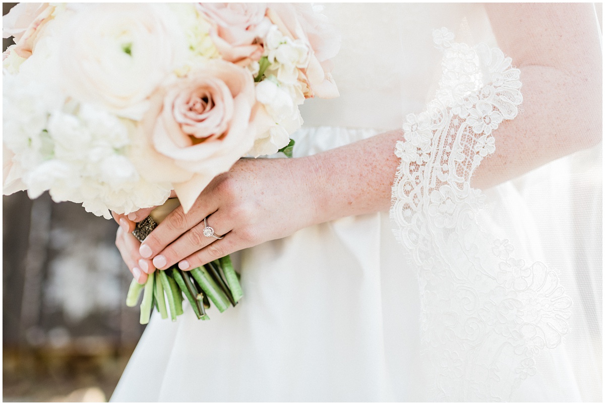 Blush colored bridal bouquet