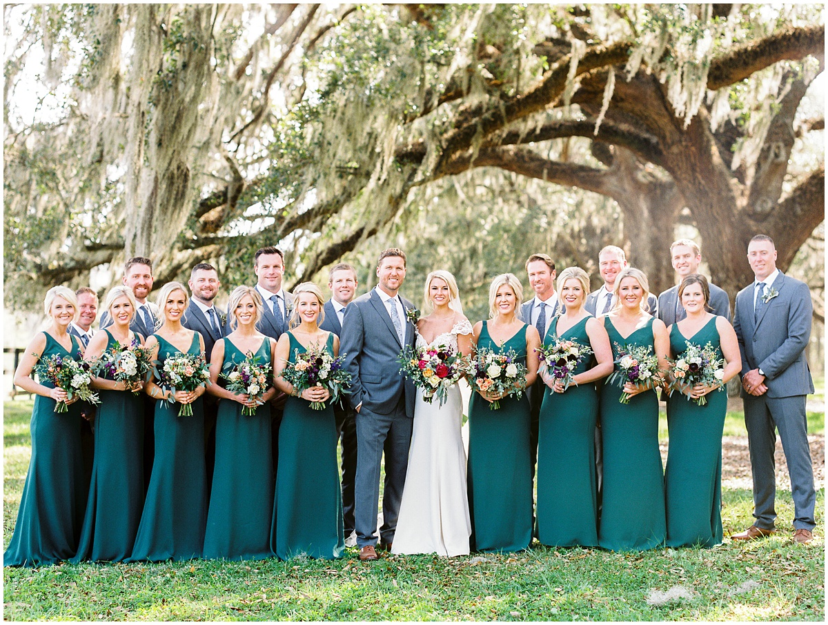 Emerald Green inspired Boone Hall Plantation Wedding
