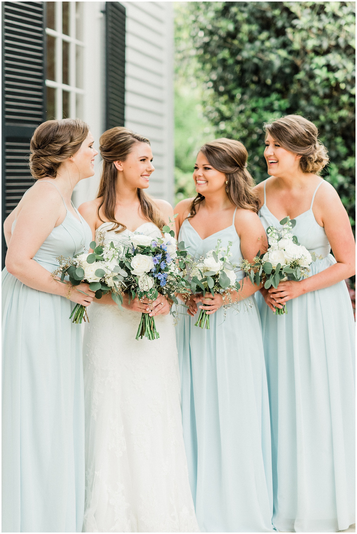 Duncan Estate Wedding light blue bridesmaid dresses