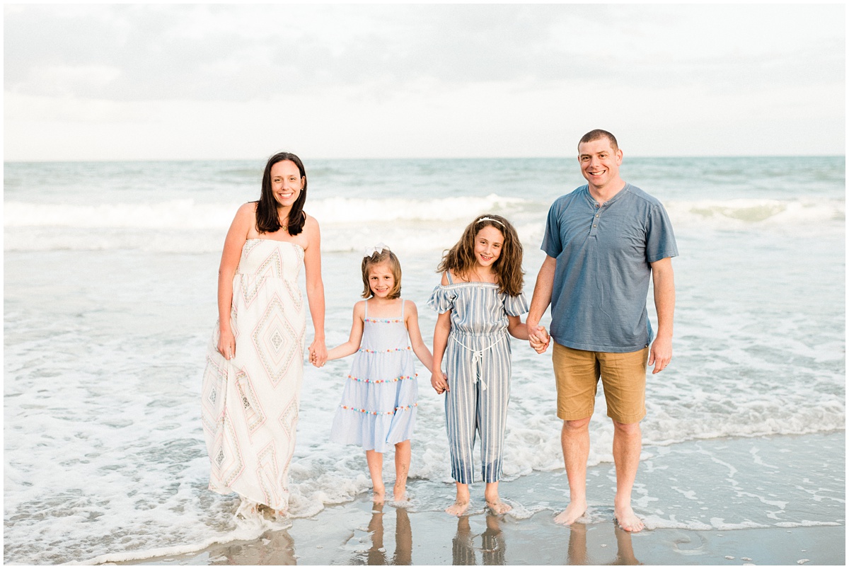 Soft Blue outfits for family beach session