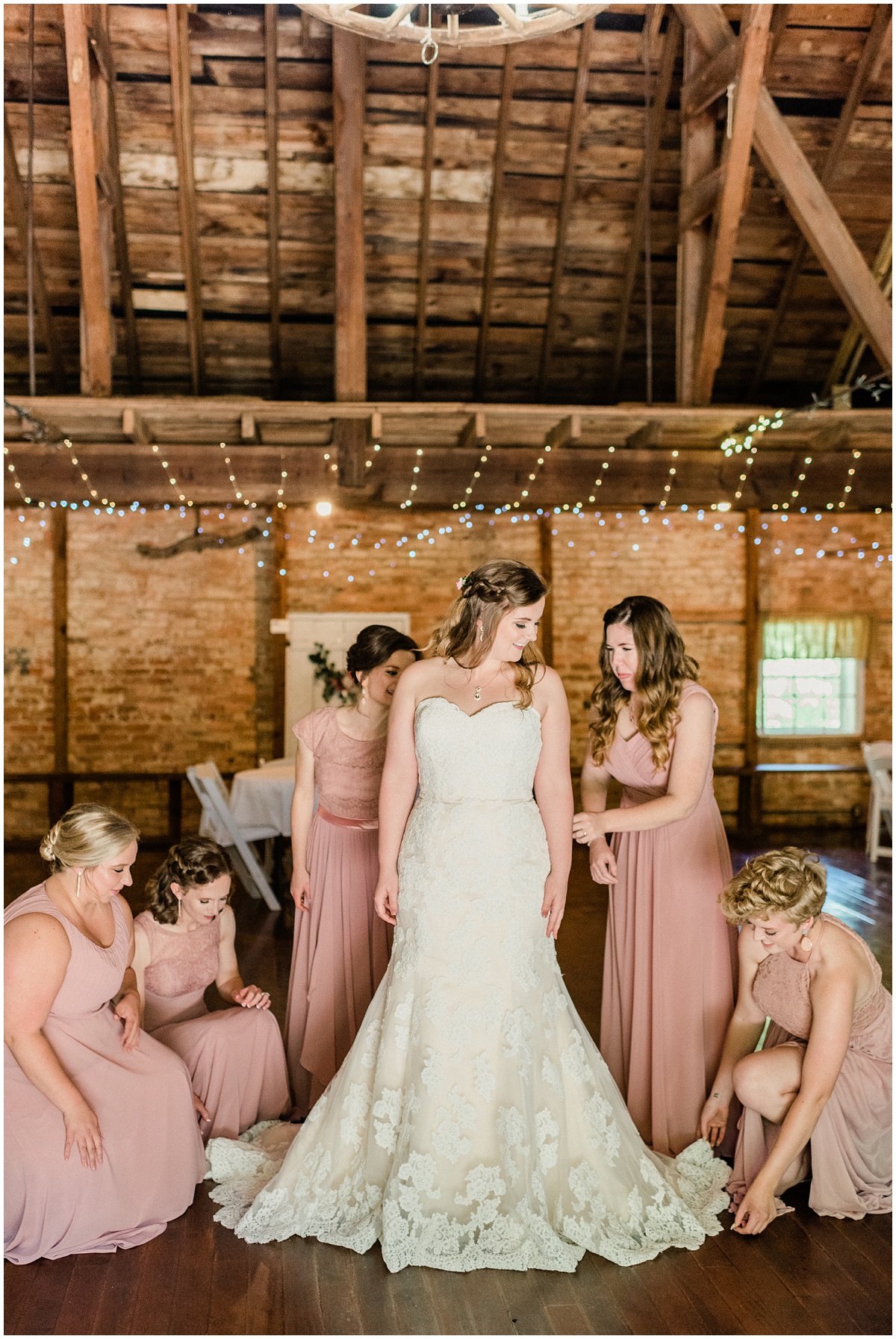 Sleepy Hollow Clemson Wedding with dusty rose bridesmaids