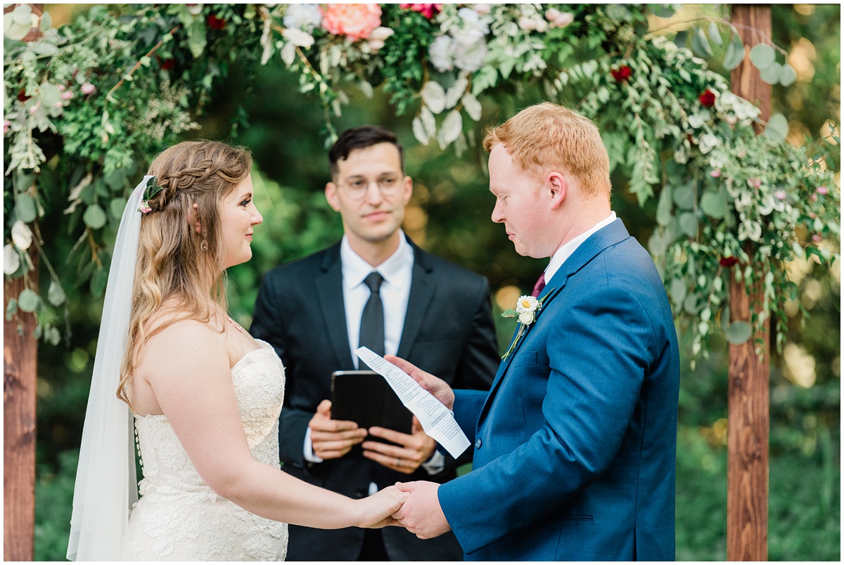 Bride and Groom wedding vows