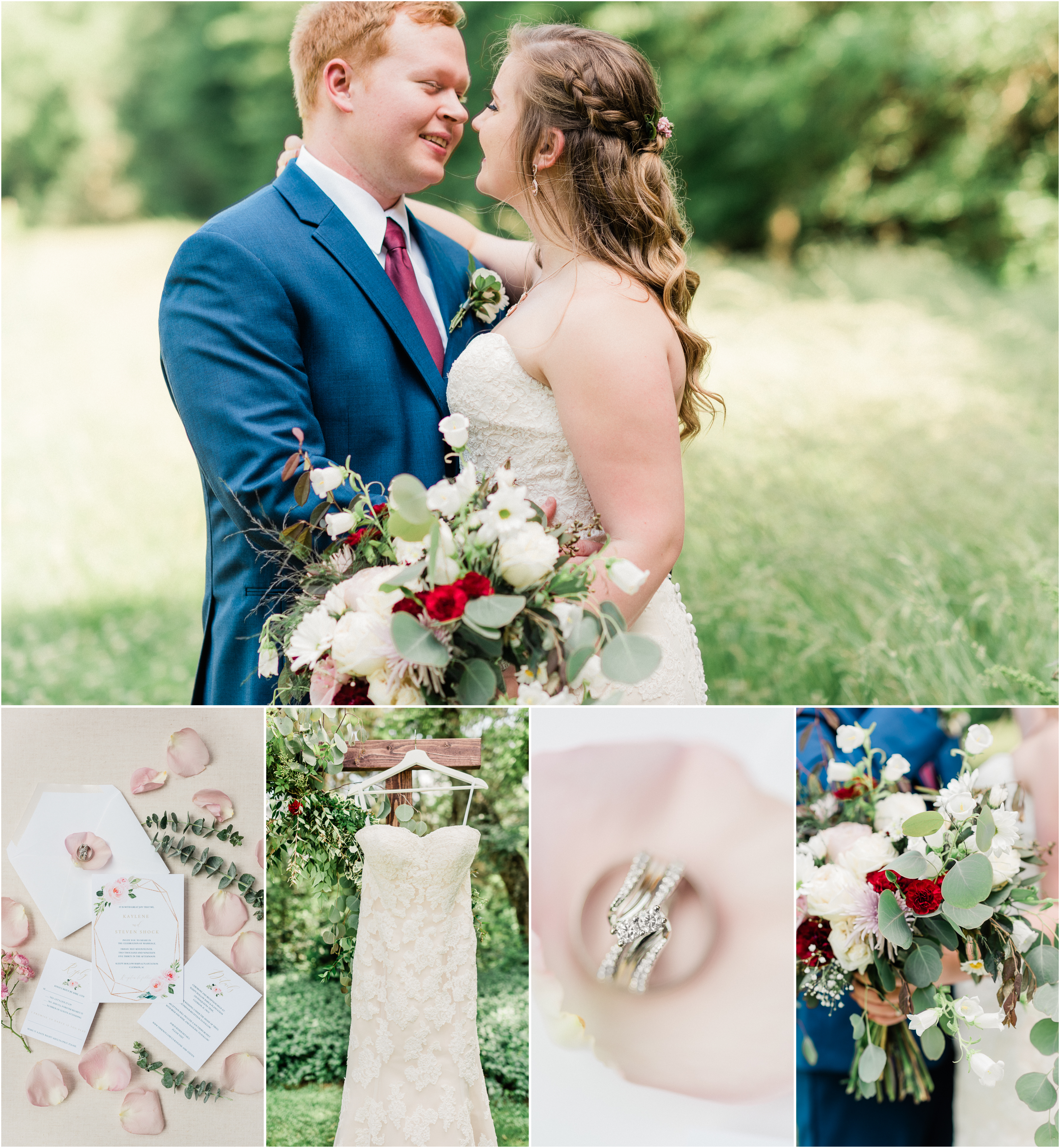 Sleepy Hollow Clemson Wedding with dusty rose and navy blue