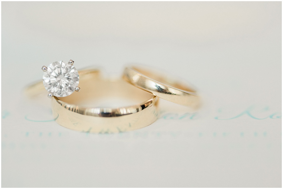 Close up gold wedding ring photos