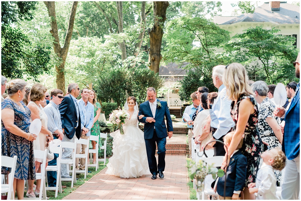 Duncan Estate Outdoor Wedding Ceremony in Spartanburg, SC.