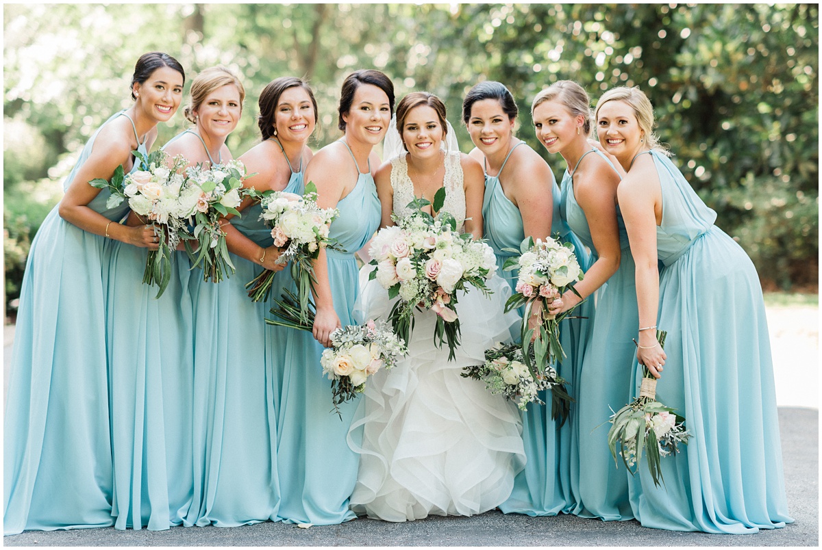 Light blue bridesmaids dresses, Duncan Estate Wedding