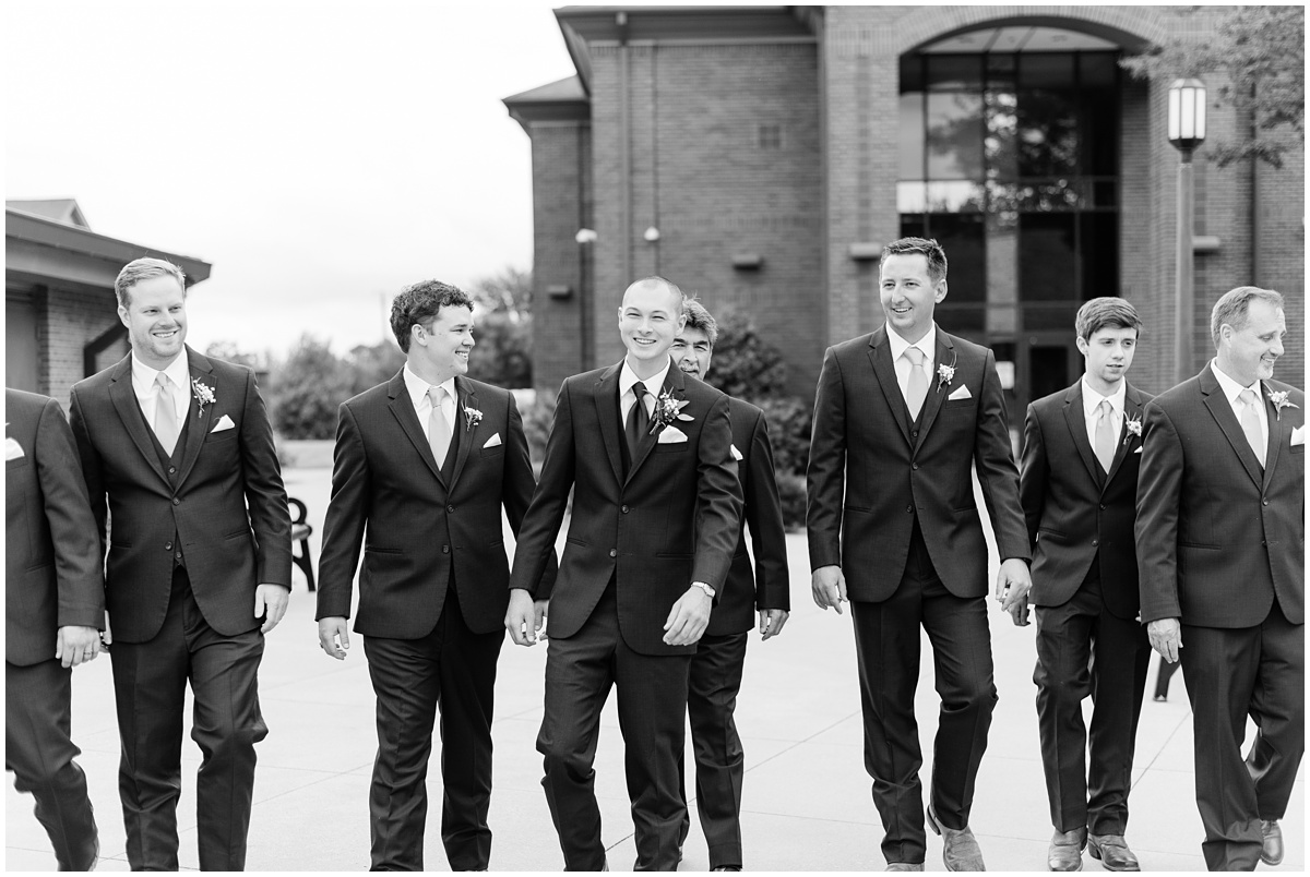 Black and white groomsmen photos