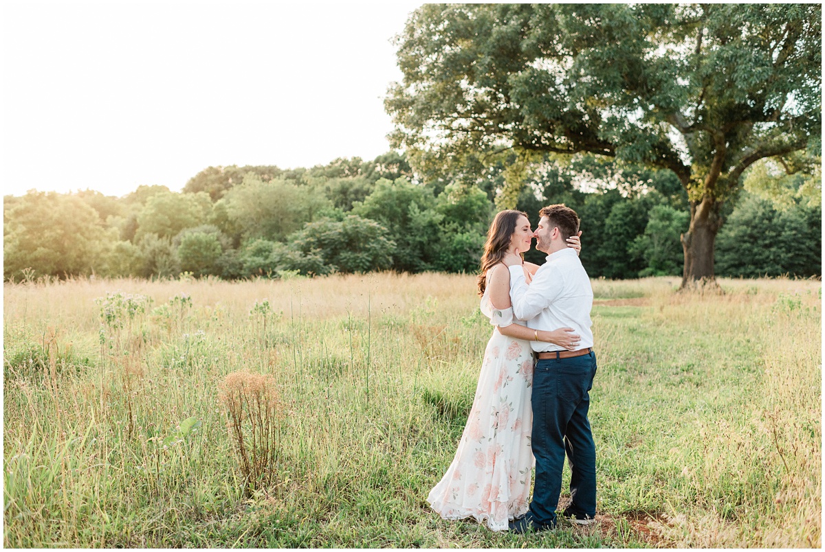 Sunset engagement photos in Greenville South Carolina