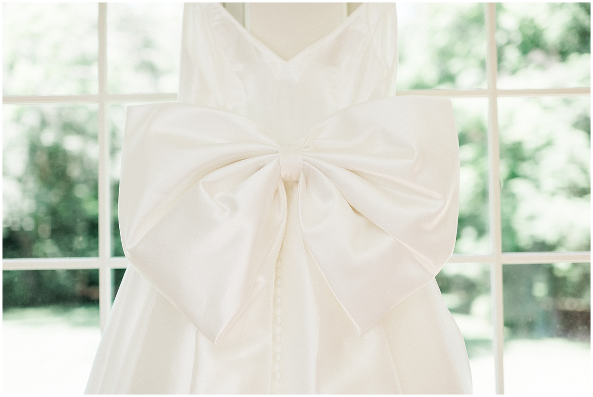 Wedding dress with big bow