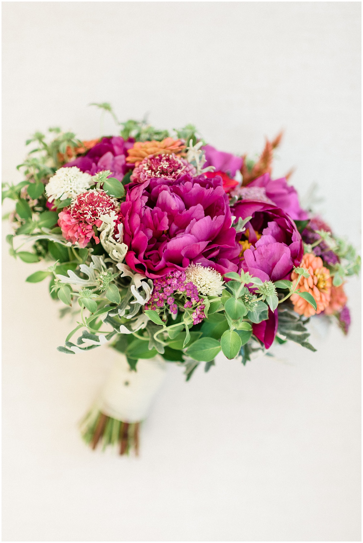Bright pink bridal bouquet