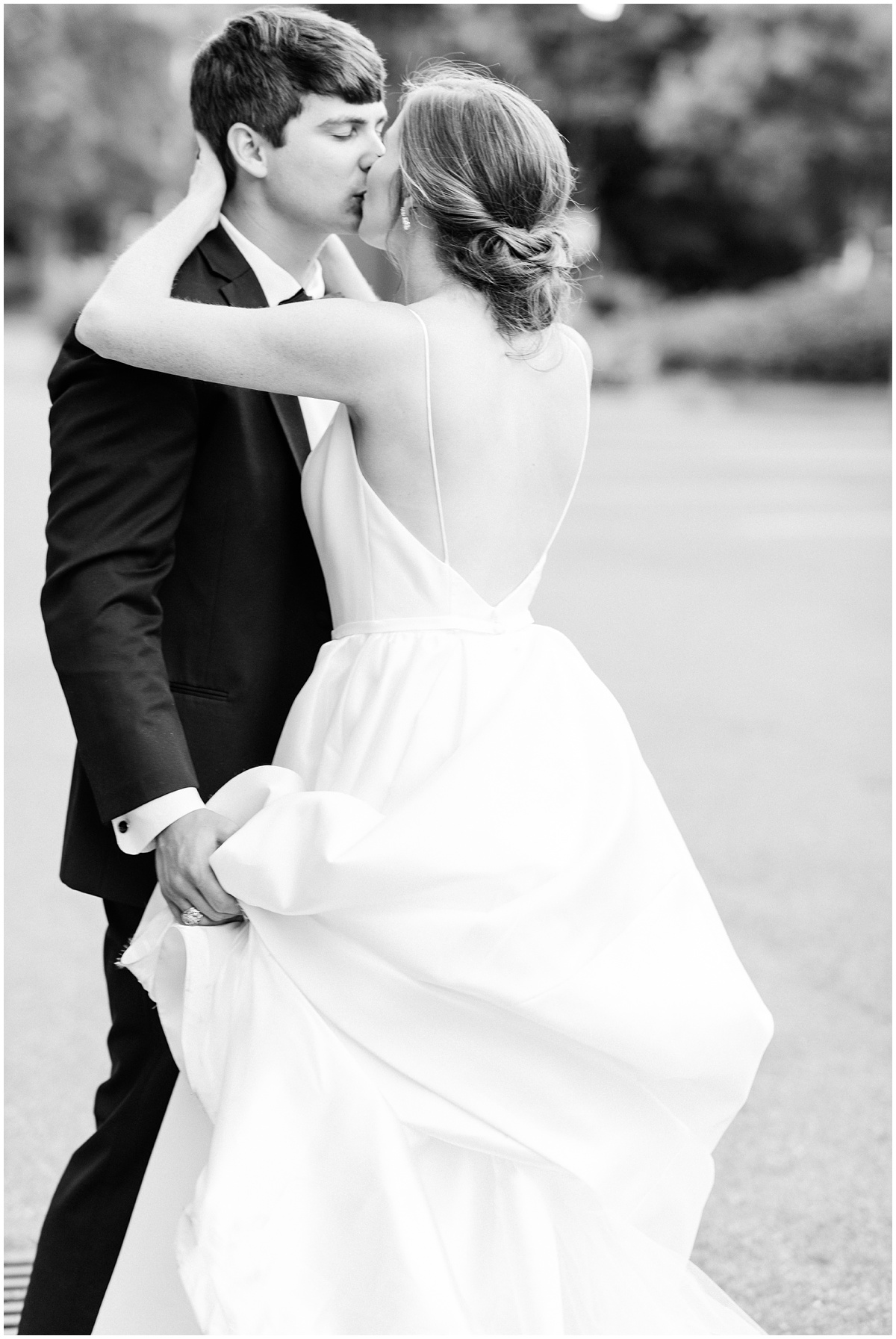 Downtown Greenville L Wedding Bride and Groom Sunset Photos