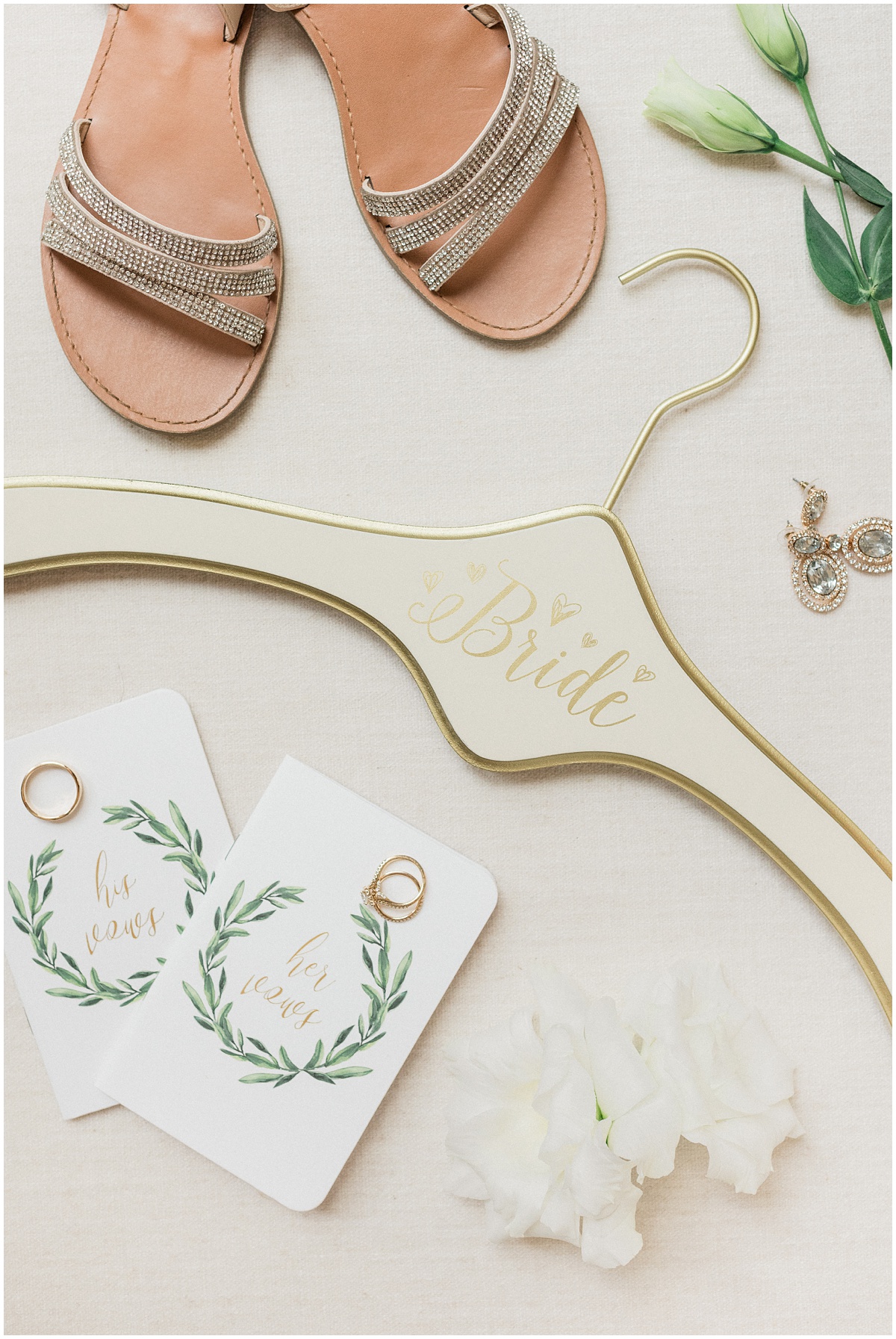 Ivory and gold Bride Hanger