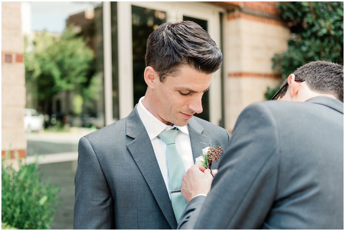 Groom getting ready photos | downtown Greenville wedding