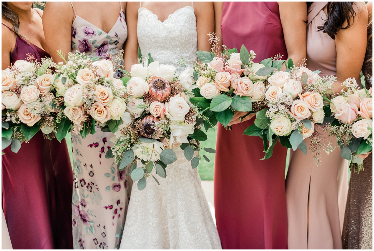 Larkins downtown Greenville wedding | Bridesmaid Bouquets 