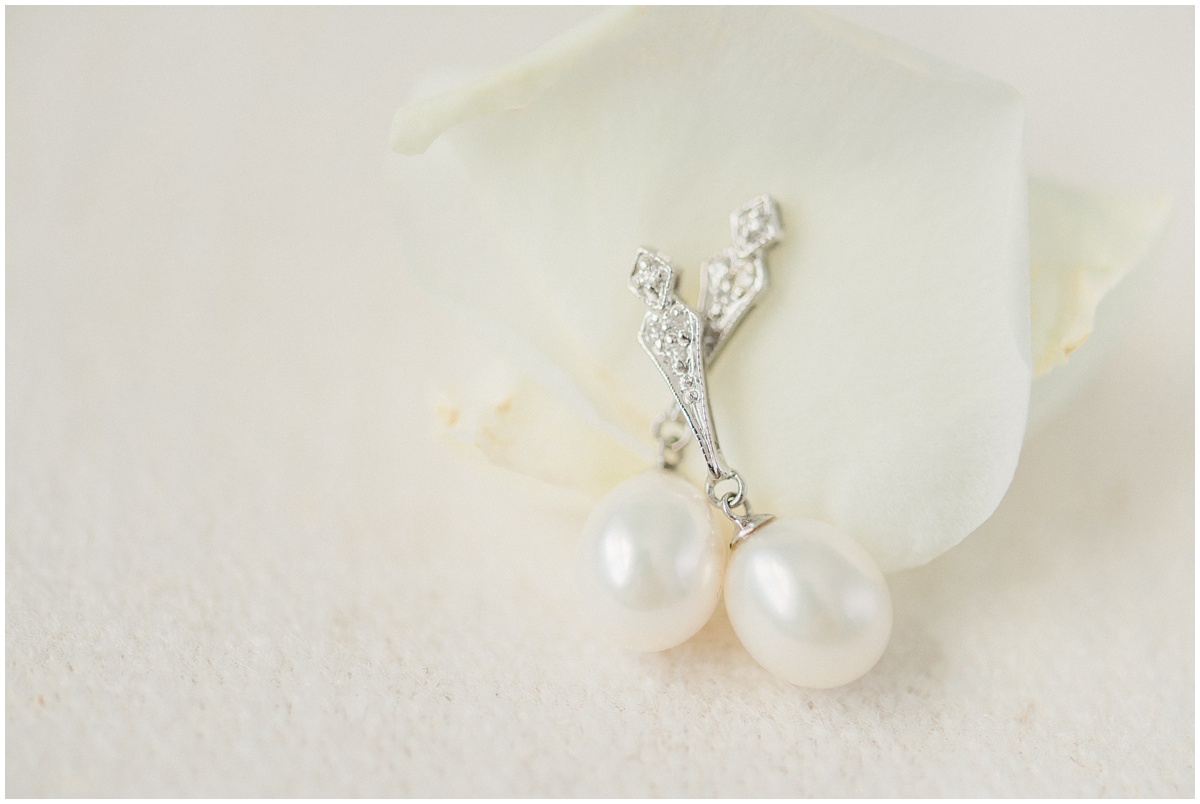 Pearl wedding earrings