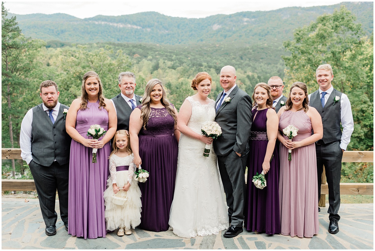 Table Rock State Park Wedding bridal party photos