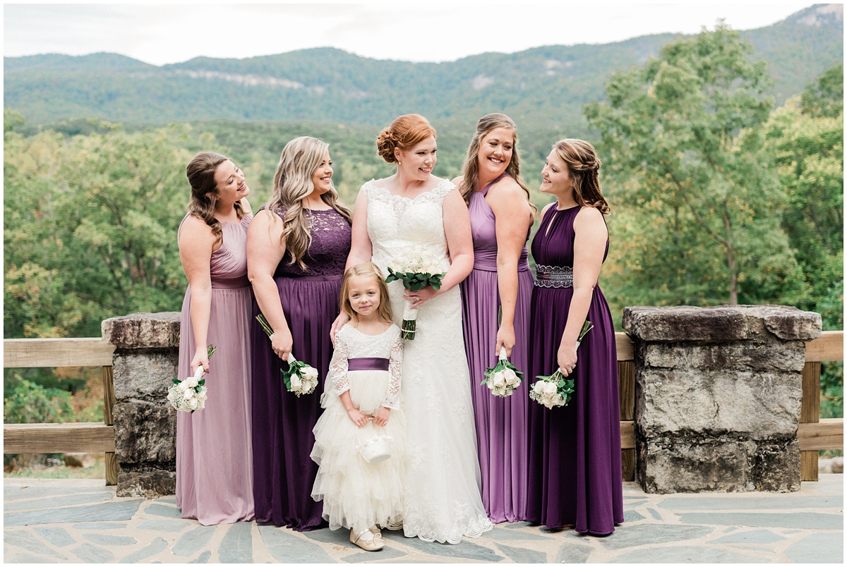 Table Rock State Park Wedding bridesmaid photos