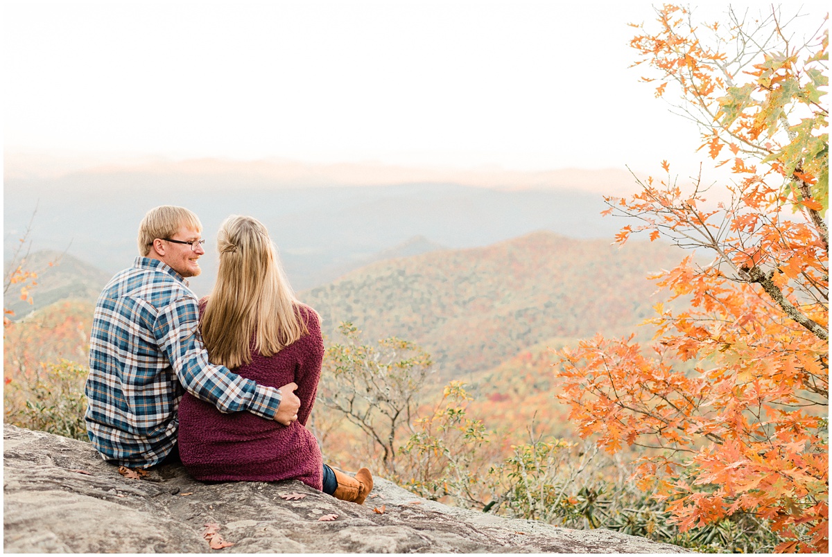 Fall mountain engagement photos
