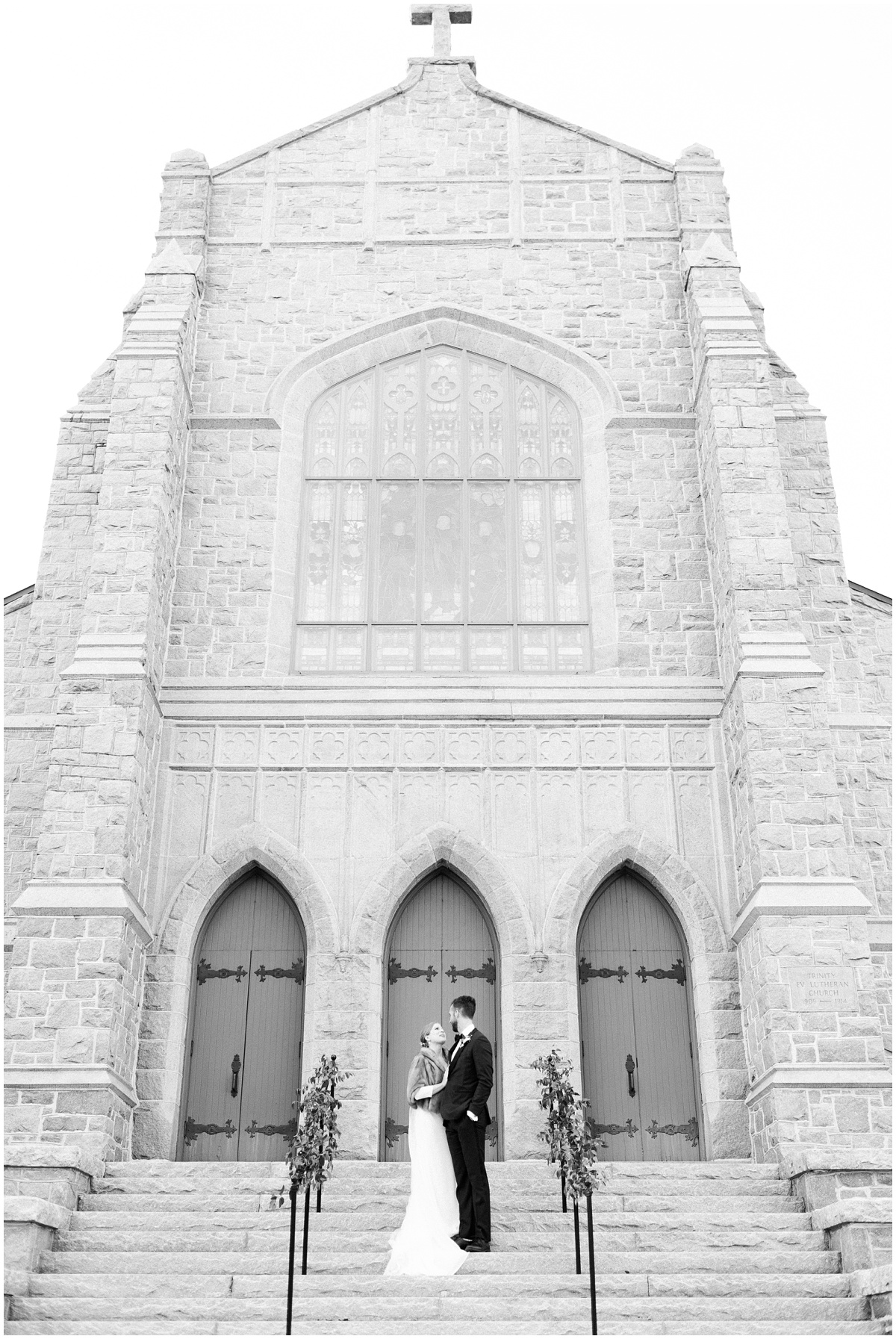 Bride and groom church photos