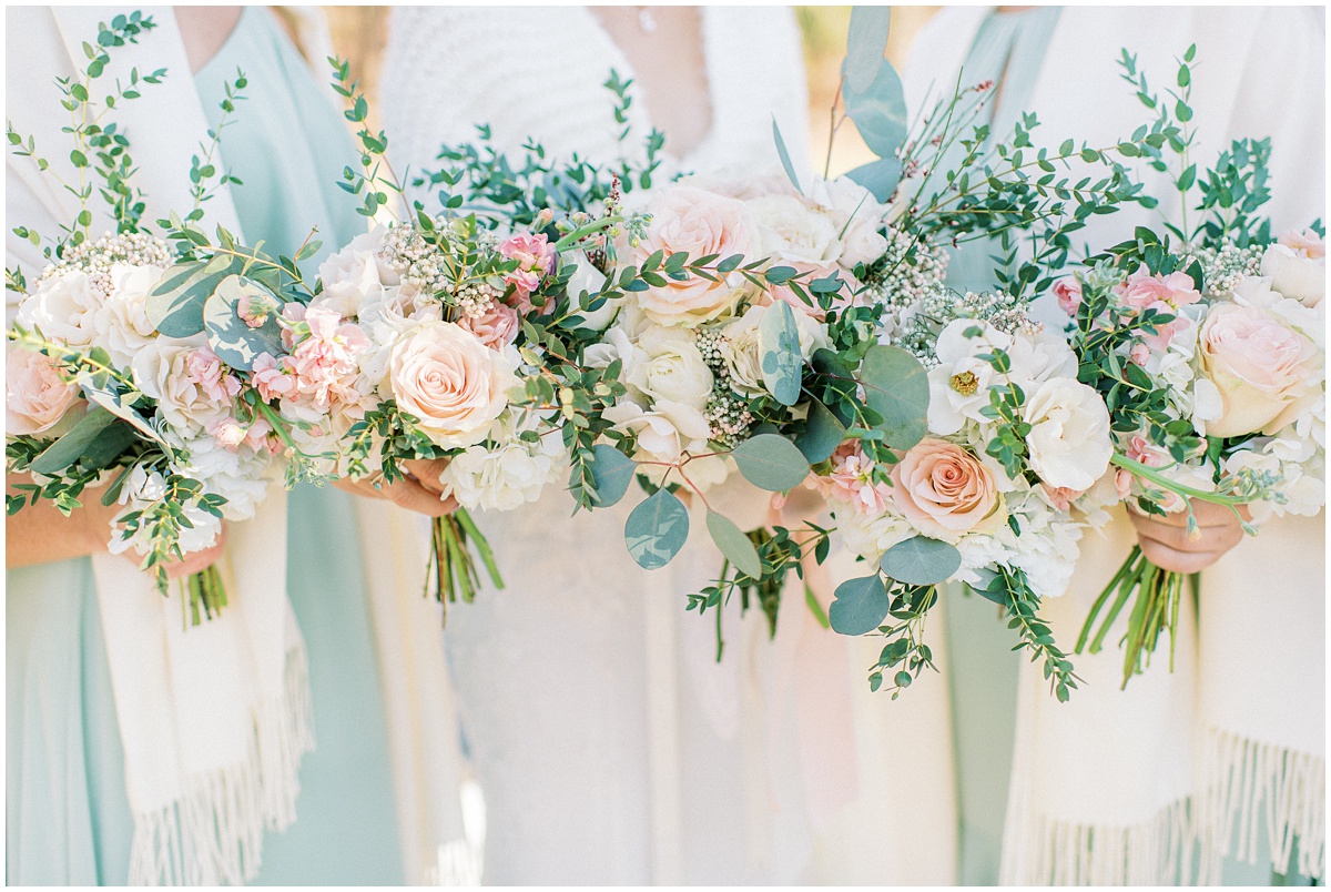 blush and pink bridal bouquets