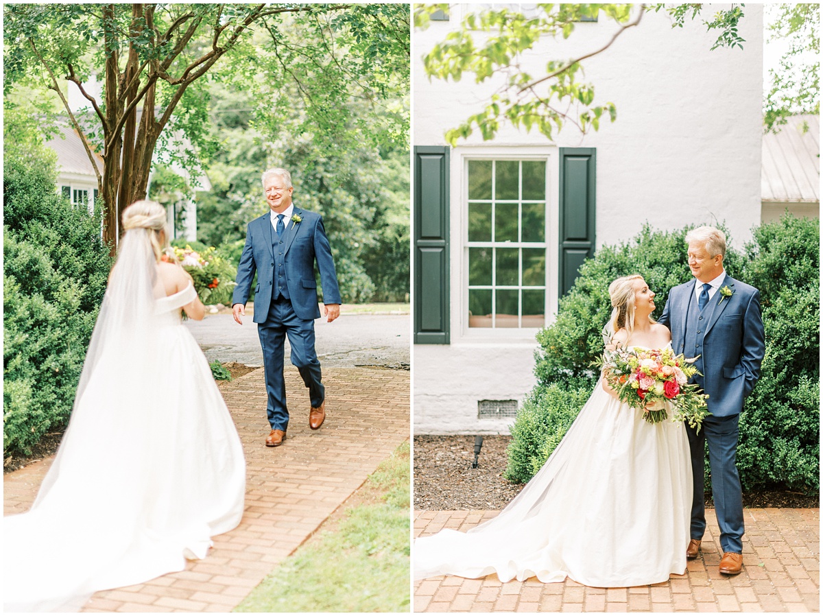 Father daughter first look, Greenville wedding photography