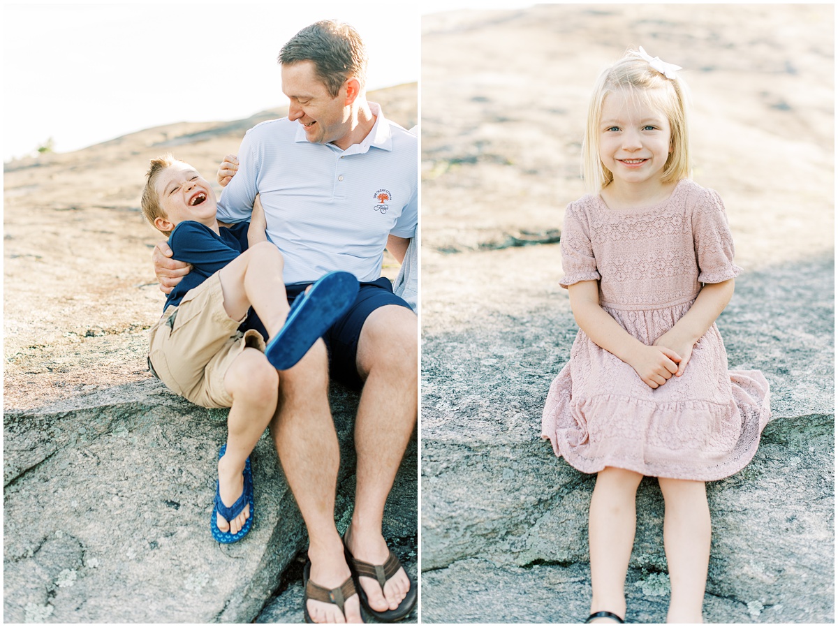 Cliffs family session at Glassy Mountain, Greenville family photographer.