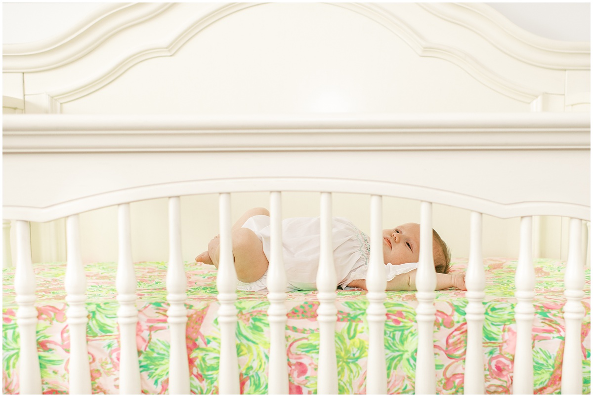 Greenville Newborn Photographer in home lifestyle Session