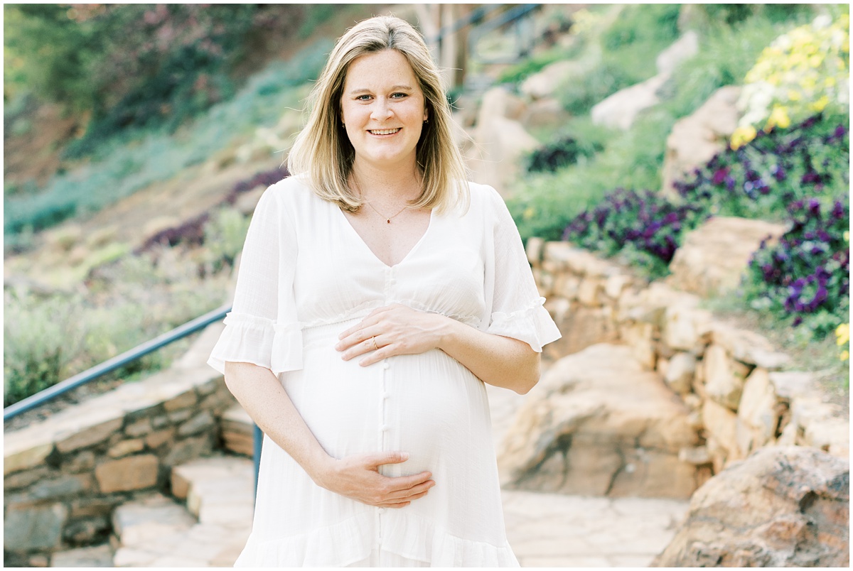 Downtown Greenville Maternity Session in Falls Park